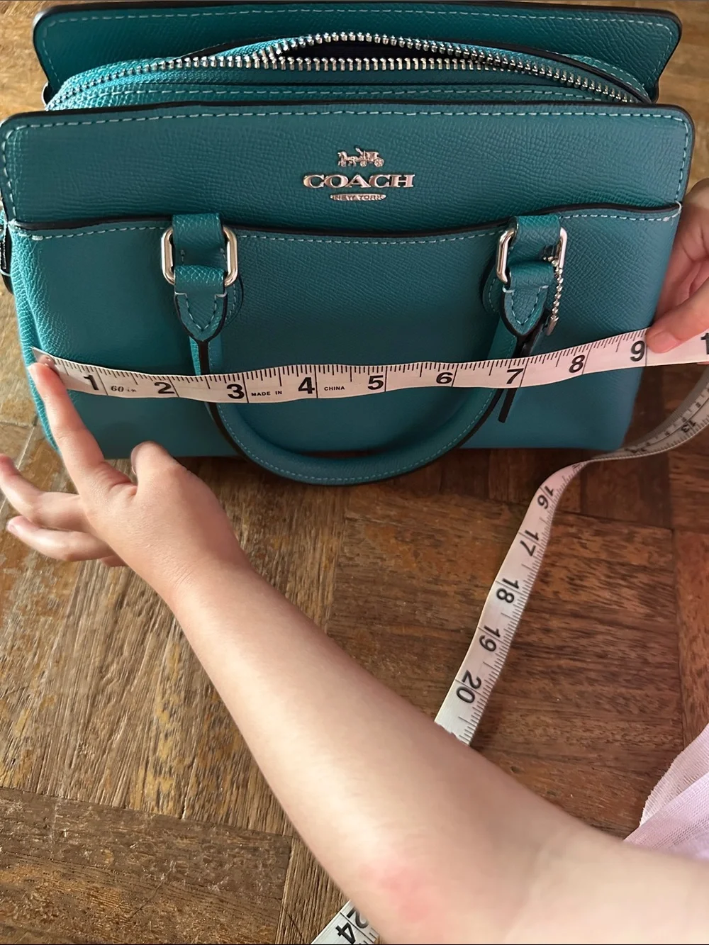 Coach crossgrain leather